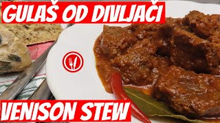 Gulaš od divljači jelen i divlja svinja ▪️ Venison Stew deer and wild boar [upl. by Ettenrahs]