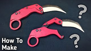 How To Make Gravity Karambit With Cardboard  DIY Foldable Karambit [upl. by Hcnarb]