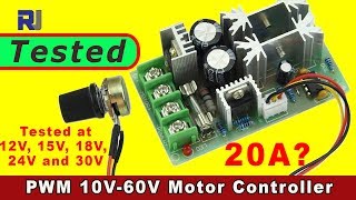 Review of 20A DC 1060V PWM Motor Speed Controller [upl. by Nettirb]