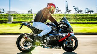 BMW M1000RR 2023 FULL AKRAPOVIC EXHAUST SOUND  FLY BYS  REVS [upl. by Gnilrits]