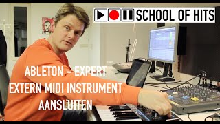 Ableton Live Expert 1  Extern Midi Instrument aansluiten  Bestuur je keyboard met je computer [upl. by Hekking]