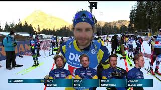 Ruhpolding Mens Relay  202122 Biathlon World Cup [upl. by Addison687]