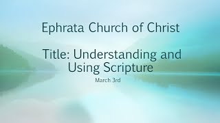 Ephrata Washington Church of Christ Worship Service [upl. by Colwin]