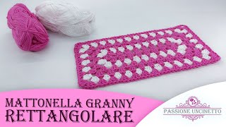 TUTORIAL Mattonella Granny rettangolare [upl. by Blase]