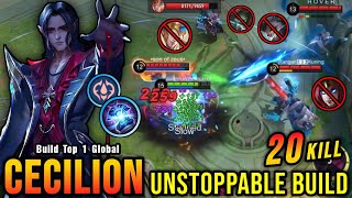 20 Kills No Death Unstoppable Cecilion Build Insane Lifesteal  Build Top 1 Global Cecilion  MLBB [upl. by Fernandes]