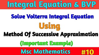 Non Linear Fredholm Integral Equation  Variational Iteration Method  Method of Regularization [upl. by Malcah114]