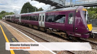 Uttoxeter Railway Station  Wednesday 17th July 2024 [upl. by Mcgray905]