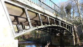 The fine Sontley Bridge  an iron river bridge built in 1845 on the Erddig Estate Wrecsam Cymru UK [upl. by Vaclava]