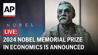 LIVE Winner of 2024 Nobel Memorial Prize in economics is announced [upl. by Alel]