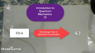 24 Introduction to quantum mechanics in Arabic 41 Schrodinger Eqn in spherical coordinates [upl. by Femmine]