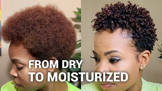 Styling my DRY natural hair  wash and go [upl. by Lipp736]