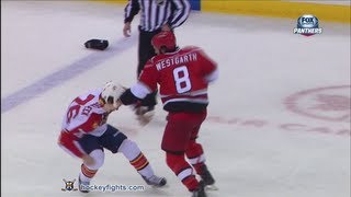 Eric Selleck vs Kevin Westgarth Mar 19 2013 [upl. by Torrin]