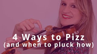 4 Ways to do PIZZICATO on the VIOLIN when to pluck how [upl. by Nilson532]