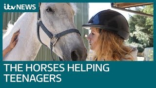 Equine therapy How horses are helping teens mental health  ITV News [upl. by Enitsenre482]