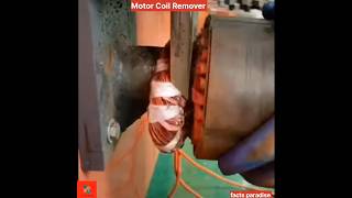 How amazingly Is This Machine Removing The Motor Coil Wireinductor winding machineytshorts [upl. by Adlanor843]