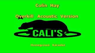 CHK1022 08 Colin Hay Overkill Acoustic Version KARAOKE INSTRUMENTAL [upl. by Okajima]