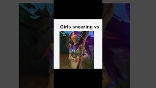 Girls sneezing vs quotBoysquot sneezing 💀 leagueoflegends [upl. by Annaehr379]