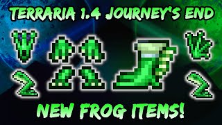 NEW Frog Accessories in Terraria Journeys End 14 Frog Gear amp Amphibian Boots New Terraria Items [upl. by Enialb]