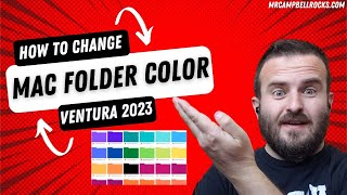 How to Change Mac Folder Color Ventura 2023 [upl. by Lekar278]