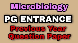 Microbiology  Question paper  PG Entrance  Previous year  Calicut University [upl. by Ellennad]