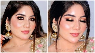 Ghar Par PARLOUR Jaisa Makeup  How to do Parlour Makeup At Home  with Product Links [upl. by Richmal]