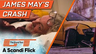 James May Crashes Into A Wall During 70mph Speed Test  The Grand Tour A Scandi Flick [upl. by Eardna]