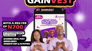 How to earn ₦400₦600 daily on GAINVEST No compulsory referral [upl. by Ennaj304]