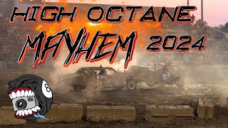 INSANE Demolition Derby Action at High Octane Mayhem 2024  Big Trucks Compact Cars amp Epic Crashes [upl. by Farny]