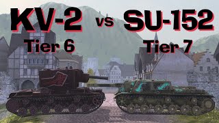 WOT Blitz Face Off  KV2 vs SU152 [upl. by Nilrac]