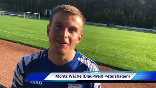 Fußball Brandenburgliga Interview Moritz Wache und Steve Georges BlauWeiß PetershagenEggersdorf [upl. by Godden]