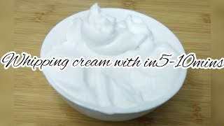 whipping cream without buttercreameggflour recipeinstant whipping creamwhipped cream frosting [upl. by Raymond]