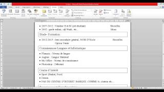 Comment Rediger Un CV [upl. by Ailemrac]