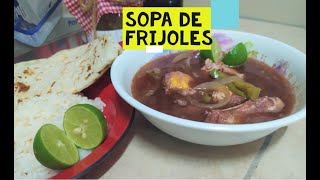 Sopa de Frijoles Nicaragüenses con huevos receta fácil [upl. by Notneiuq]