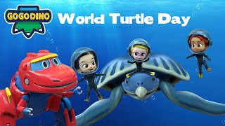 🐢The Largest Sea Turtle Archelon🐢 Go Go Dino World Turtle Day Special  Dinosaur for Kids  Cartoon [upl. by Delastre624]