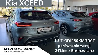 Kia XCEED 15 TGDI 160KM 7DCT Porównanie wersji GTLine i Businessline w kolorze Lunar Silver  4K [upl. by Brion]