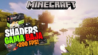 EL MEJOR SHADER GAMA BAJA PARA MINECRAFT  Sildurs Vibrant Shaders LITE amp MEDIUM  119  200FPS [upl. by Ardnaid593]