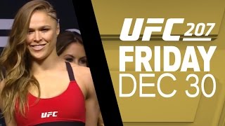 UFC 207 Nunes vs Rousey  Weighin Recap [upl. by Shieh759]