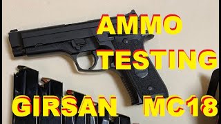 EAA Girsan MC18 Ammo Testing  First shots with Hornady Critical DUTY straight from the box [upl. by Avan]