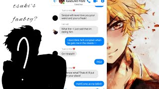 Yandere Rap BattleTsukis fanboyYandere hinataHaikyuu text [upl. by Chastain]