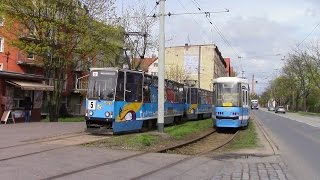 Trams in Wrocław Tramwaje we Wrocławiu Straßenbahn Breslau 22 [upl. by Harewood123]