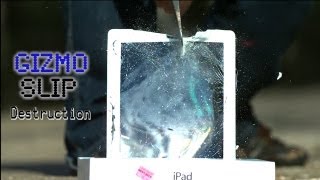 iPad 2 Gets the Axe Ultra Slow Motion [upl. by Aihsilat]