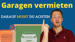 5 Tipps um erfolgreich Garagen zu vermieten [upl. by Winston]