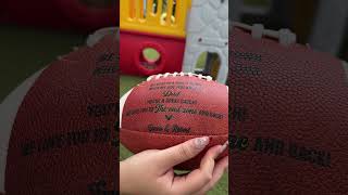 We Love You To The End Zone And Back  Personalized Football [upl. by Warfourd]