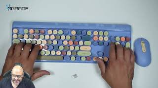 Colorful Typewriter Wireless Keyboard and Mouse [upl. by Orlanta]