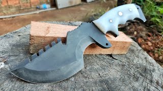 Knife Making  Making a Black and White Tracker Knife [upl. by Rizzo866]