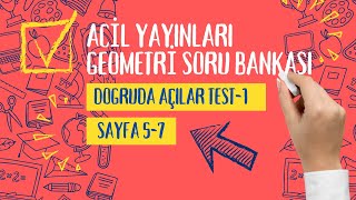 ACİL YAYINLARI GEOMETRİ SORU BANKASI Doğruda Açılar Test1 [upl. by Rafaelof796]