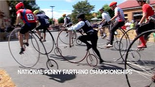 National Penny Farthing Championships  Tasmania [upl. by Ahsinrat]