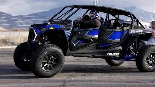 2019 RZR Turbo S 4 seat quotBeastquot drifting and tipping [upl. by Anaizit]