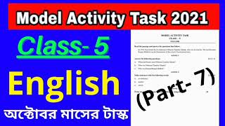 Class 5 Model Activity Task English Part 7 October [upl. by Portia]