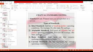 MA STANDARD COSTING INTRODUCTION [upl. by Vite725]